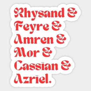 ACOTAR Night Court Squad - SJM Sticker